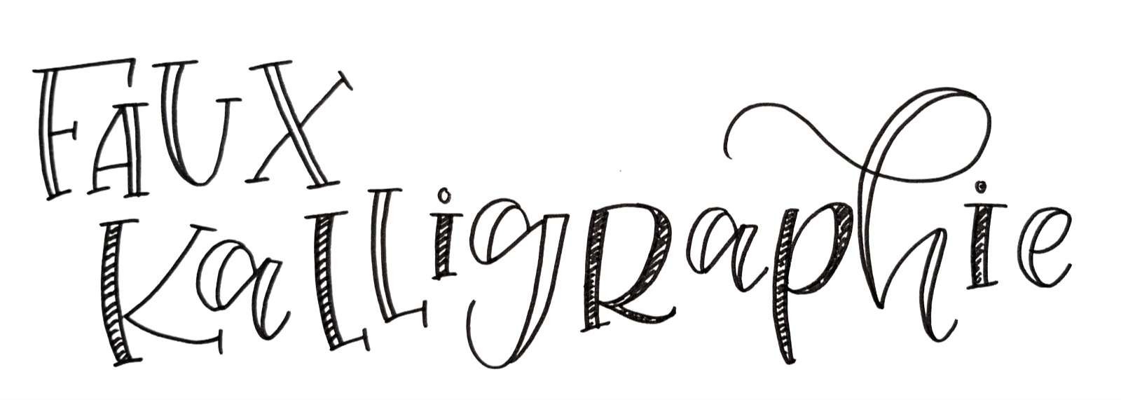 Faux Kalligraphie als Einstieg ins Handlettering